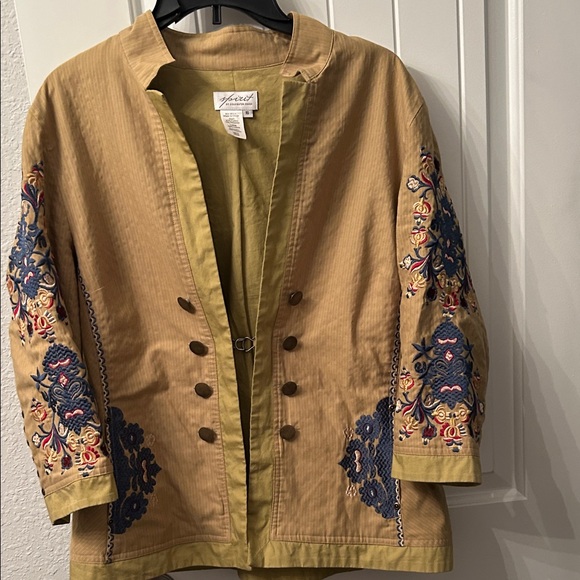 Coldwater Creek khaki Embroidered Utility Jacket - Picture 14 of 16